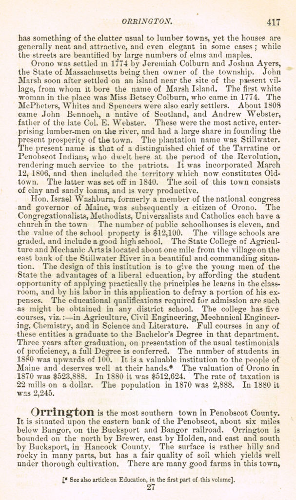 1886 Gazetteer of State of Maine, pg.417